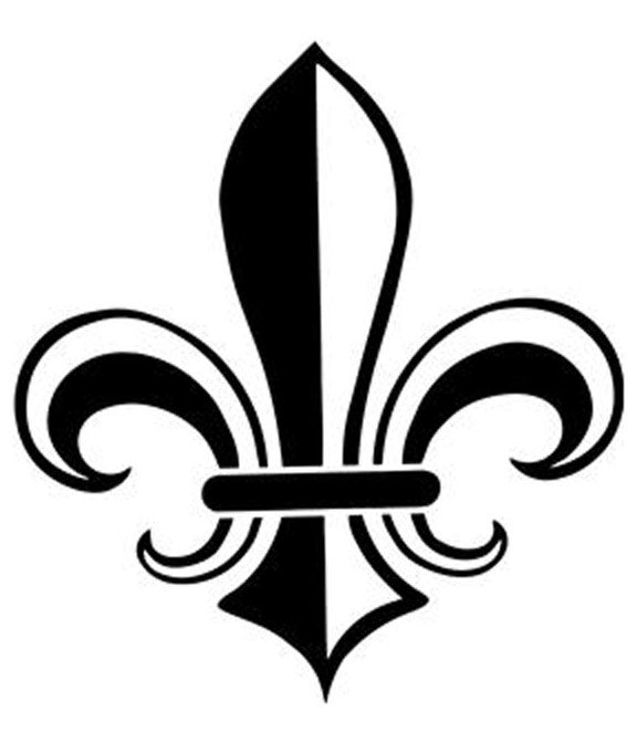 576x672 Fleur De Lis Black And White Clipart