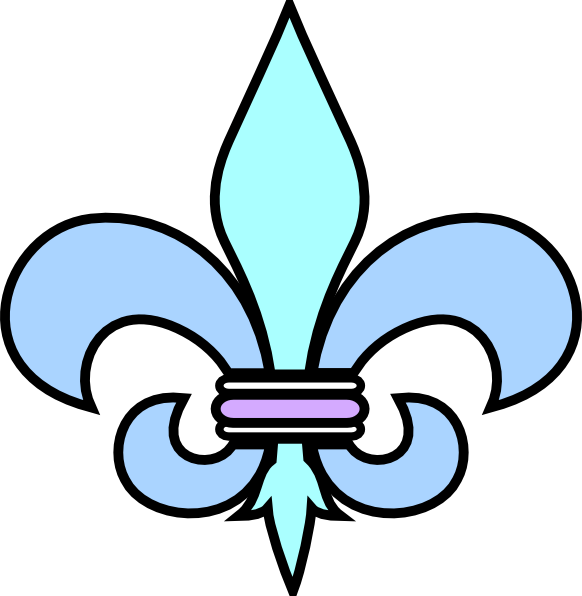 582x596 Fleur De Lis Court Teal Clip Art