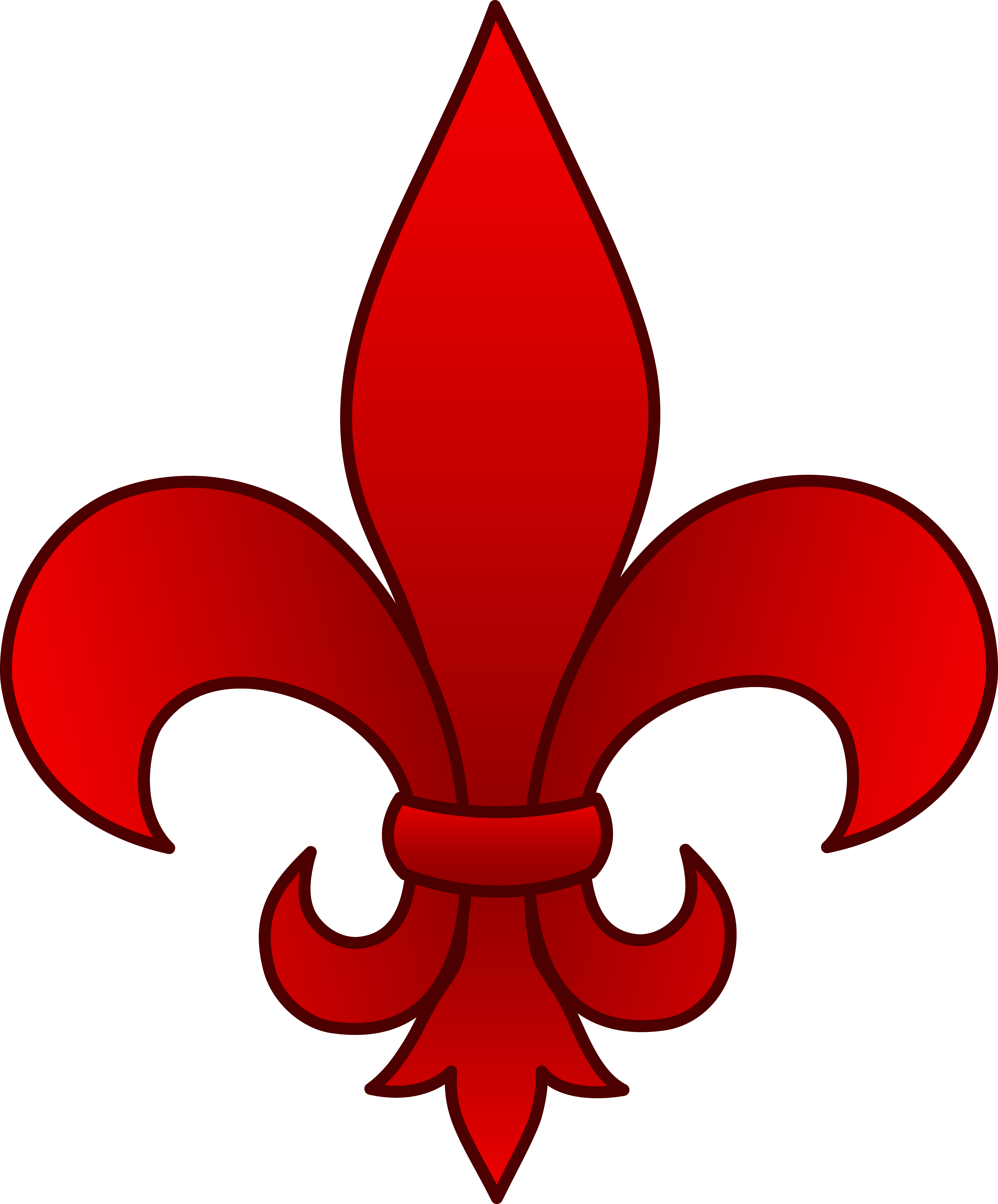 4501x5429 Elegant Red Fleur De Lis