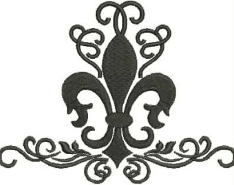 340x270 Fancy Fleur De Lis Clip Art