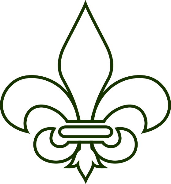 558x600 Dark Green Fleur De Lis Clip Art