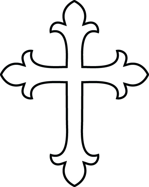 479x600 Fleur De Lis Cross Free Clipart