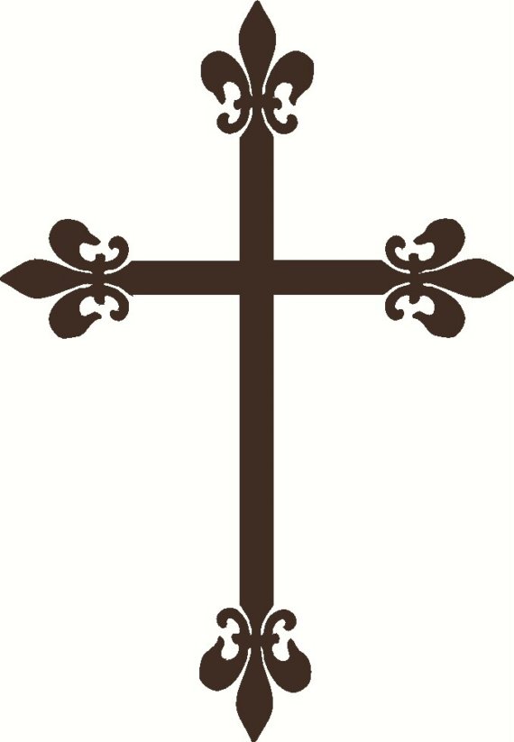 570x823 Graphics For Fleur De Lis Cross Graphics