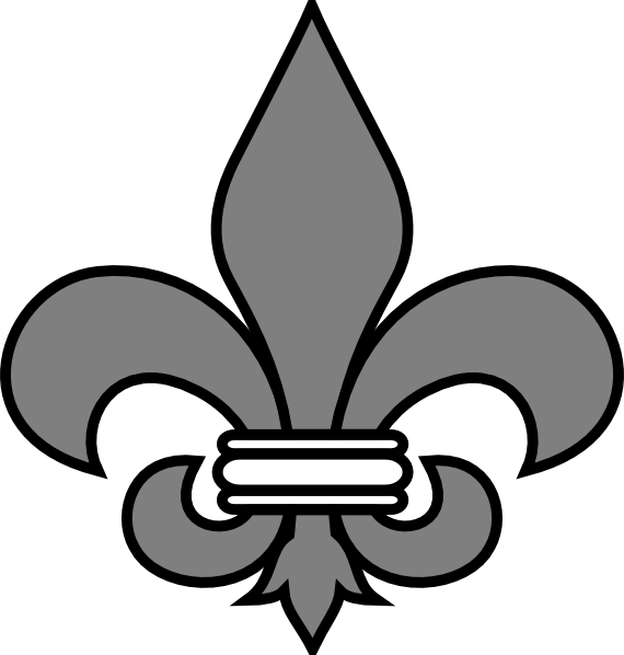 570x598 Gray Fleur De Lis Clip Art