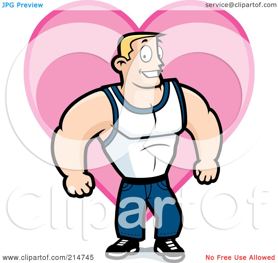 1080x1024 Royalty Free (Rf) Clipart Illustration Of A Strong Man Flexing