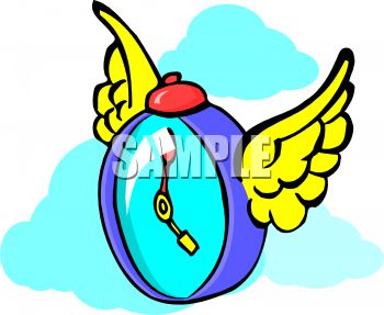 350x287 Royalty Free Clipart Image Metaphor For Time Flies