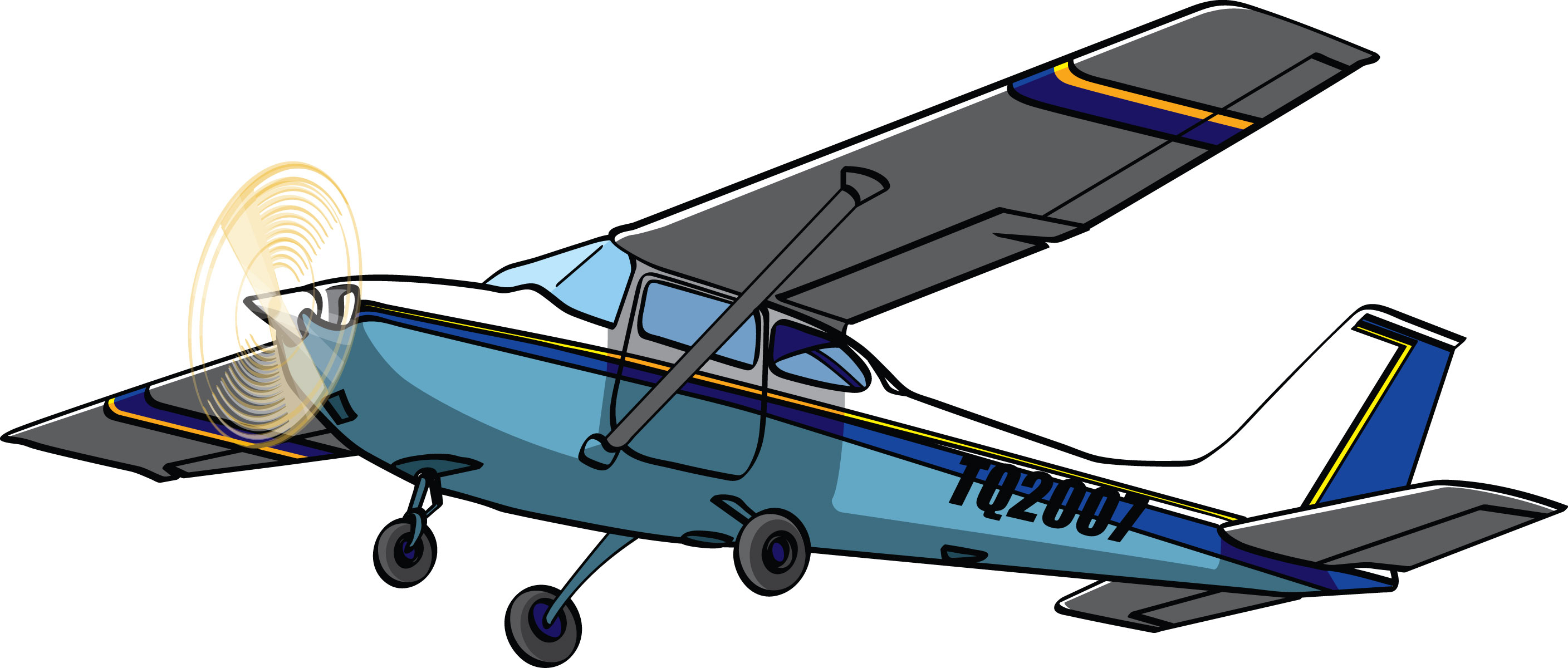 2816x1200 Cessna Airplane Flying Clipart