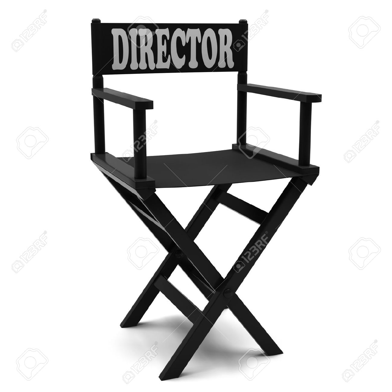 1300x1300 Flim Industry Directors Chair On A White Background Stock Photo