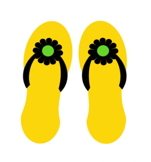 520x557 Flip Flop Border Clip Art