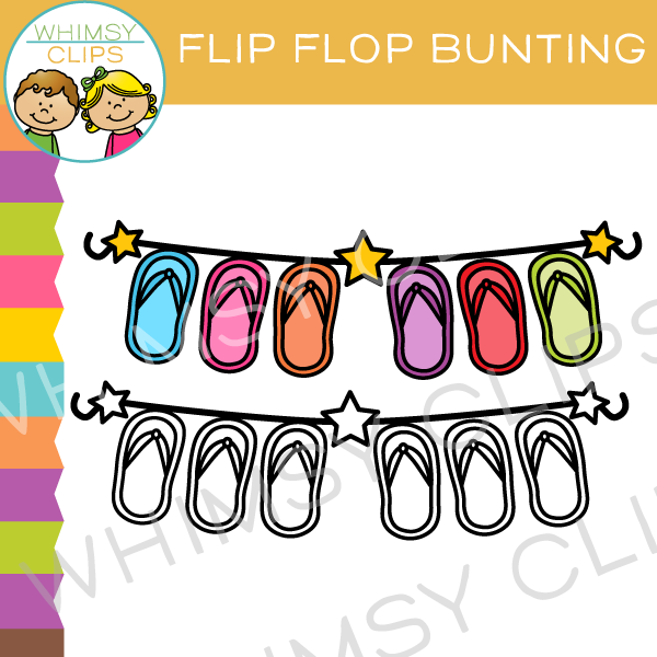 600x600 Free Flip Flop Bunting Clip Art , Images Amp Illustrations Whimsy