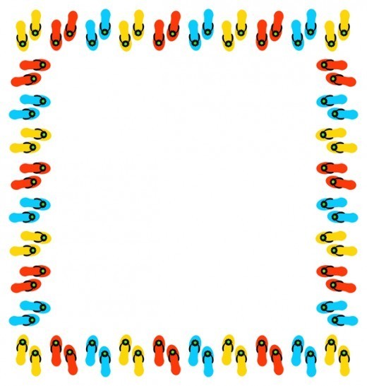 520x546 Sandal Clipart Border