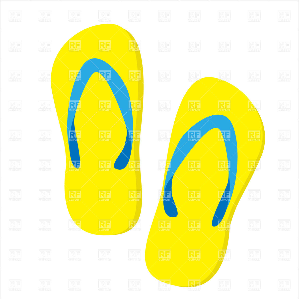 1200x1200 Yellow Clipart Flip Flops