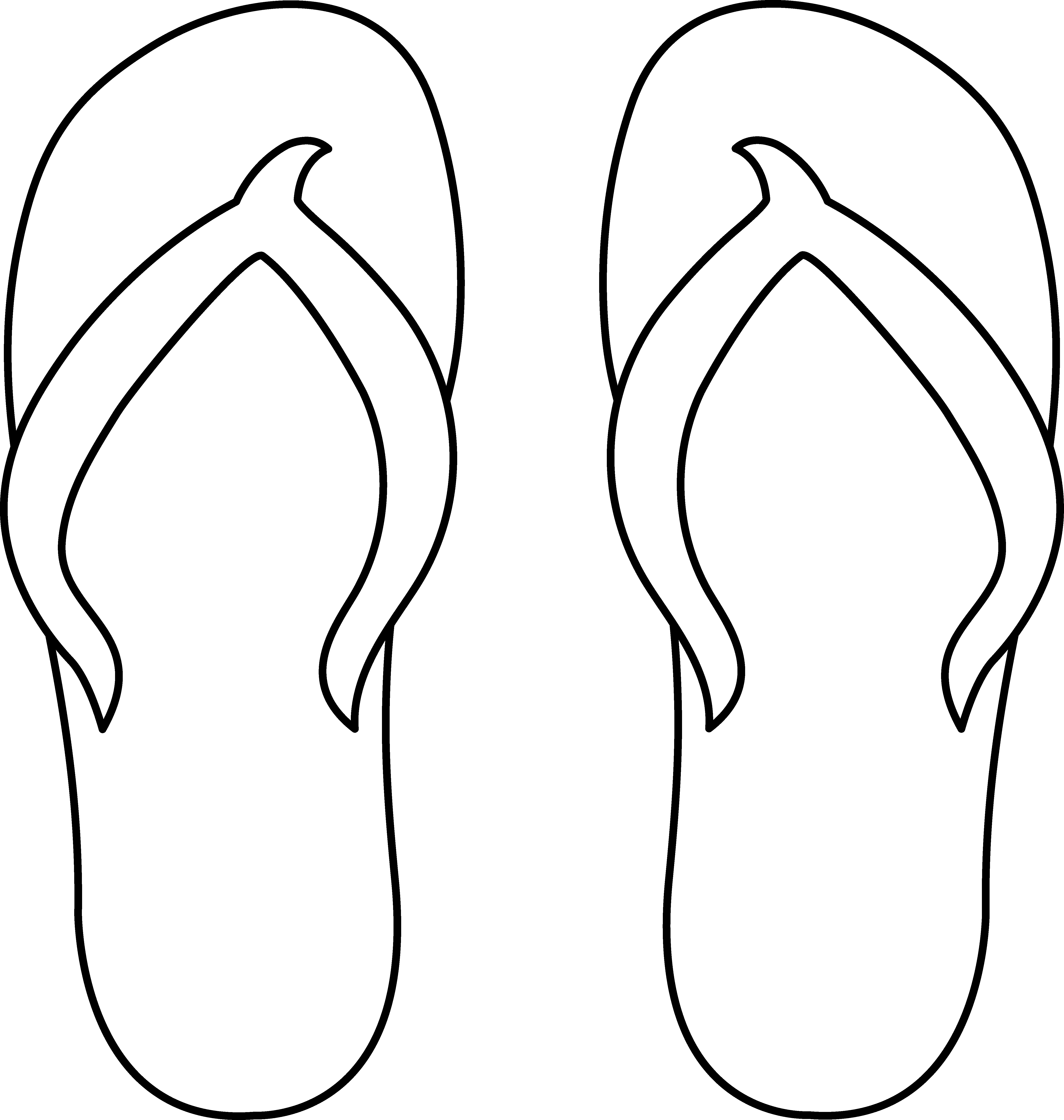 5262x5539 Flip Flops Line Art