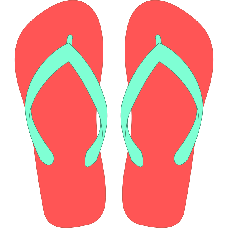800x800 Flip Flops Clip Art Clothes Clipart Flip Flops Clipartcow