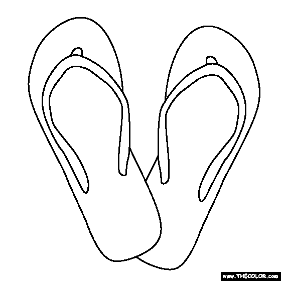 560x560 Flip Flop Black And White Clipart