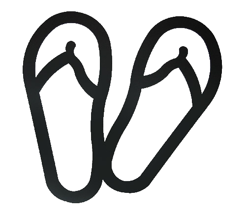 500x437 Flip Flop Clipart Black And White