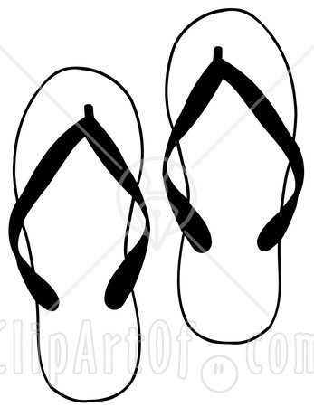 Flip Flop Clipart Black And White | Free download on ClipArtMag
