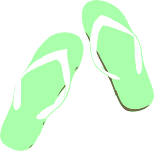 300x294 Green Flip Flops Clip Art