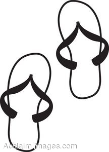 216x300 Flip Flop Silhouette Clip Art