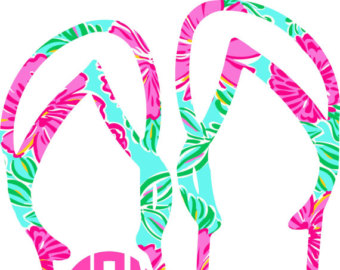 340x270 Monogram Flip Flop Etsy