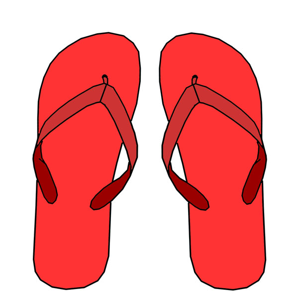 615x615 Simple Flip Flop Clipart