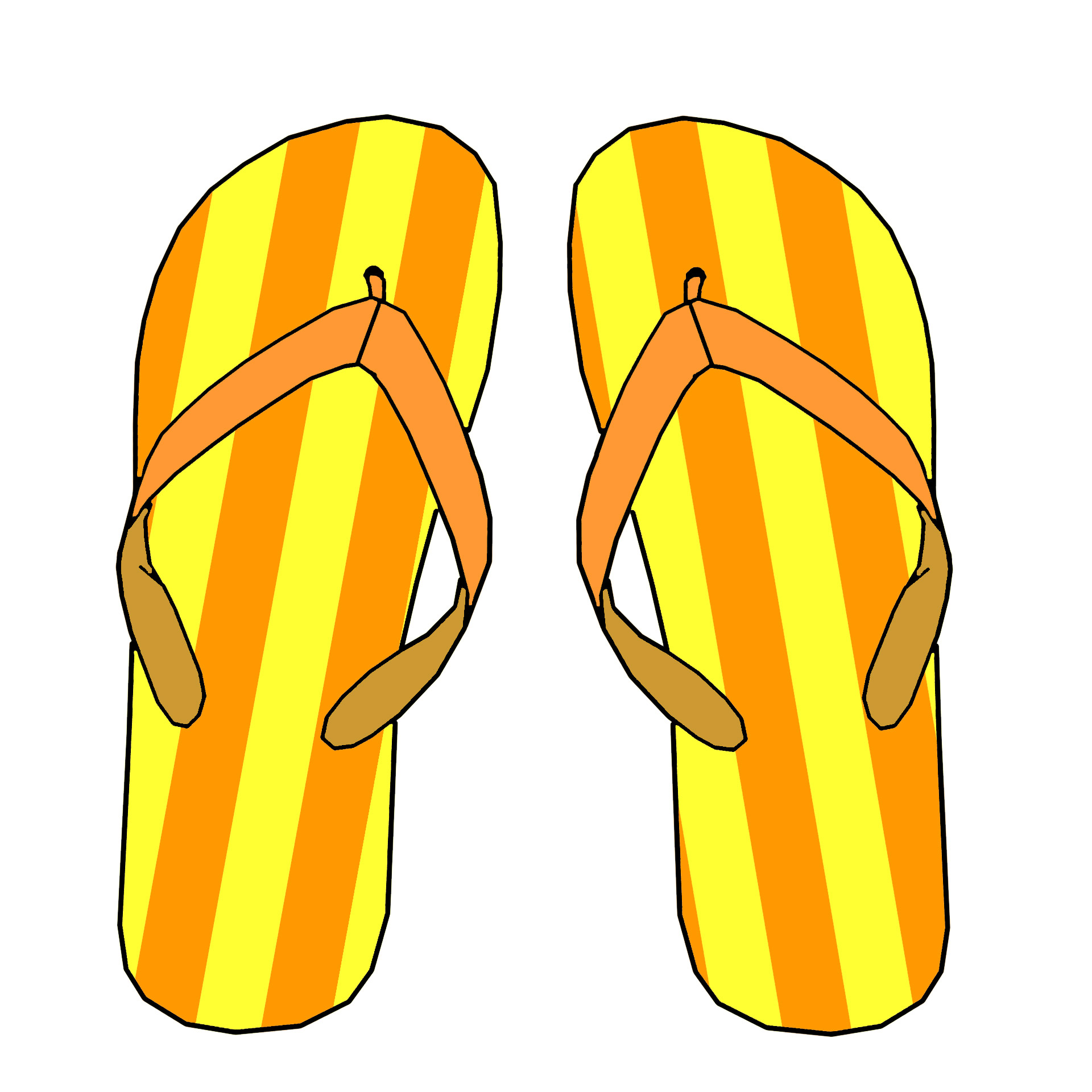 1920x1920 Orange Amp Yellow Stripe Flip Flops Free Stock Photo