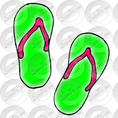 380x380 Flip Flops Picture For Classroom Therapy Use