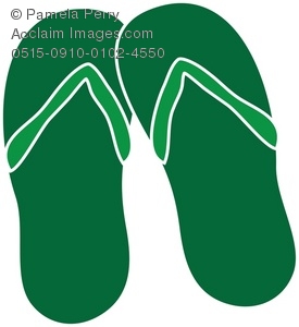 275x300 Art Illustration Of A Pair Of Flip Flop Sandals