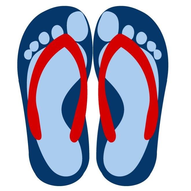 660x660 Flip Flops Vector Drawing.ai, Vector