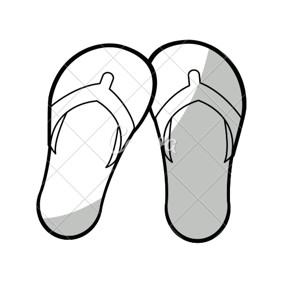 550x550 Flip Flops Isolated Icon
