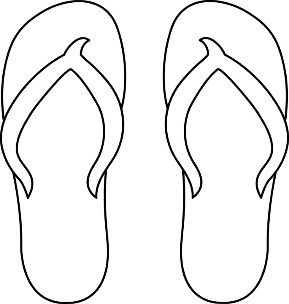 974x1024 12 Coloring Pages Of Flip Flop Print Color Craft Intended