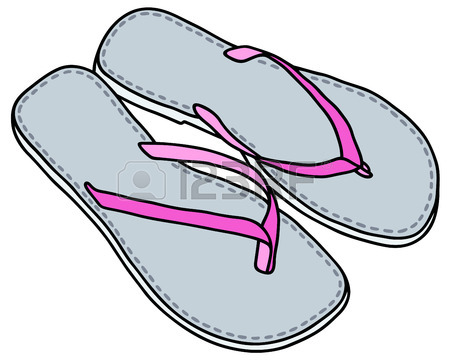 450x360 Hand Drawing Of Two Child's Sandals Royalty Free Cliparts, Vectors