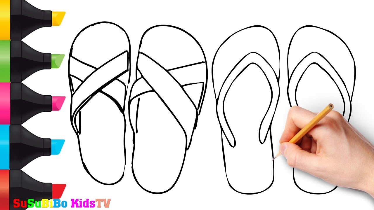 Flip Flops Drawing | Free download on ClipArtMag