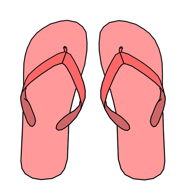 615x615 Pink Flip Flops Free Stock Photo
