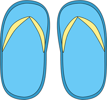 350x329 Blue Flip Flops Clip Art