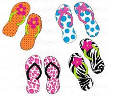 236x188 Summer Fun Flip Flops Clipart Digital Clip Art By Mareetruelove