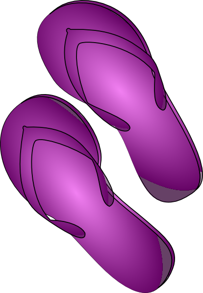 414x598 Free Purple Flip Flops Clip Art