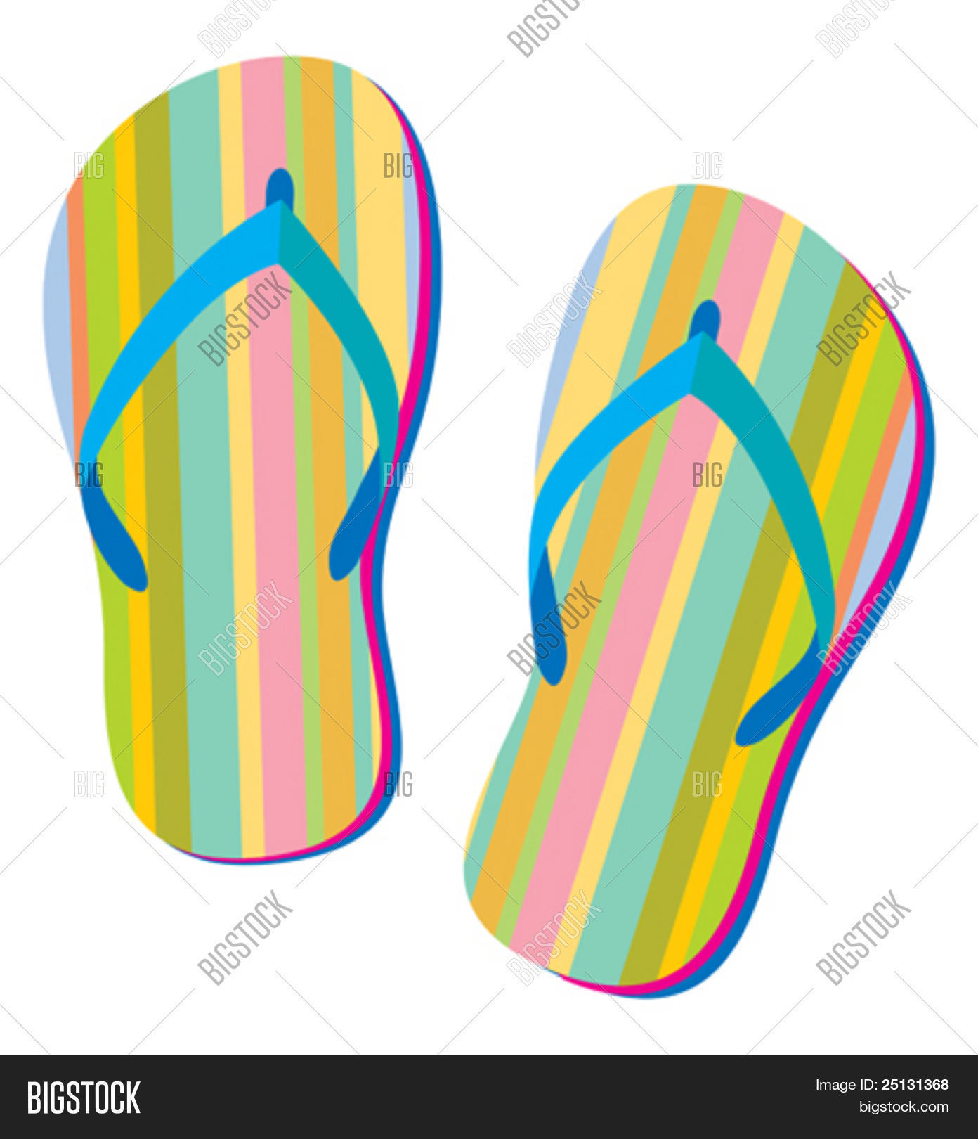 1392x1620 Summer Retro Flip Flops Vector Vector Amp Photo Bigstock