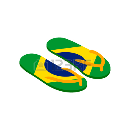 450x450 Brazilian Flip Flops Icon Vector Illustration Design Royalty Free
