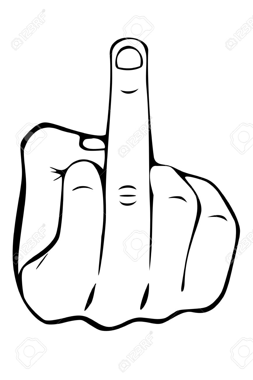 867x1300 Finger Clipart Coloring