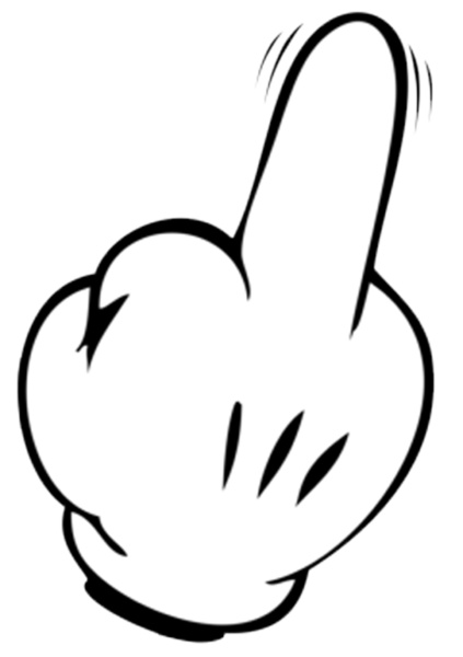 423x600 Mickey Mouse Middle Finger Clipart