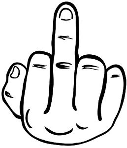 258x300 Middle Finger Sticker Ebay
