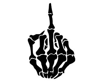 340x270 Skull Middle Finger Etsy