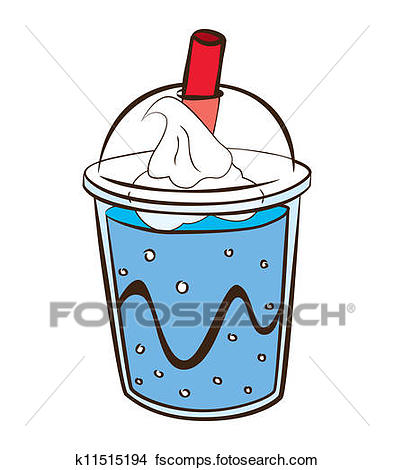 394x470 Clipart Of Soft Drink With Float K11515194