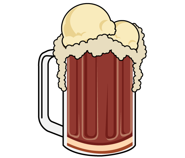 592x505 Root Beer Float Clipart