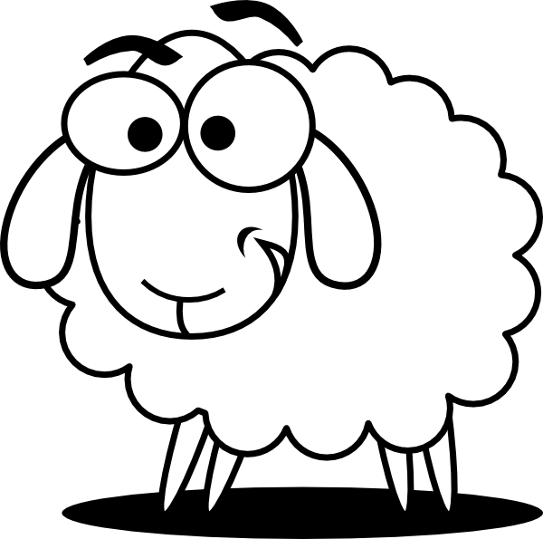 600x595 Cartoon Picture Of A Sheep
