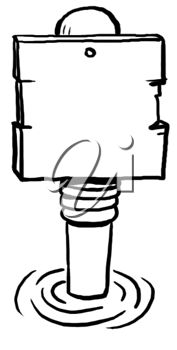 177x350 Picture Of A Wooden Sign Board Under Water In A Flood In A Vector