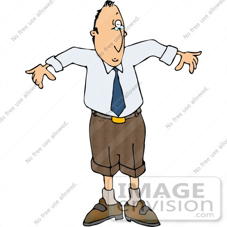 450x450 Caucasian Business Man In Flood Pants Clipart