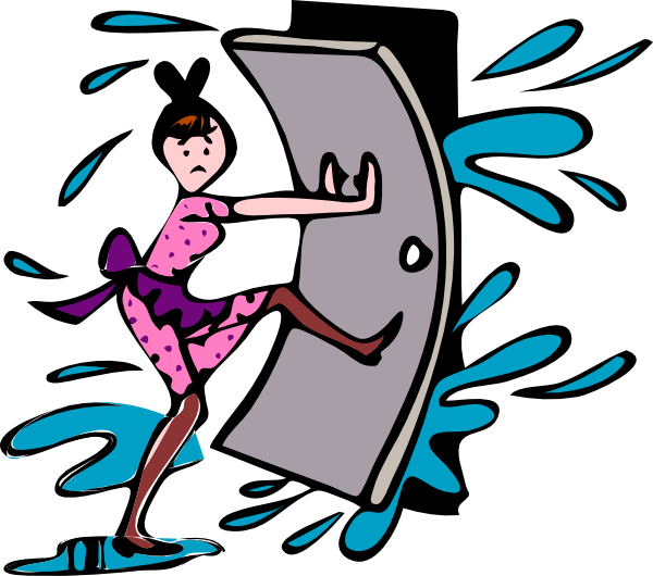 600x530 Free Woman Keeping Flood Away Clip Art