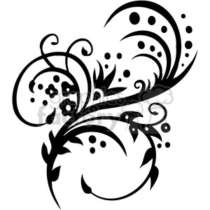 300x300 Royalty Free Chinese Swirl Floral Design 012 386819 Vector Clip